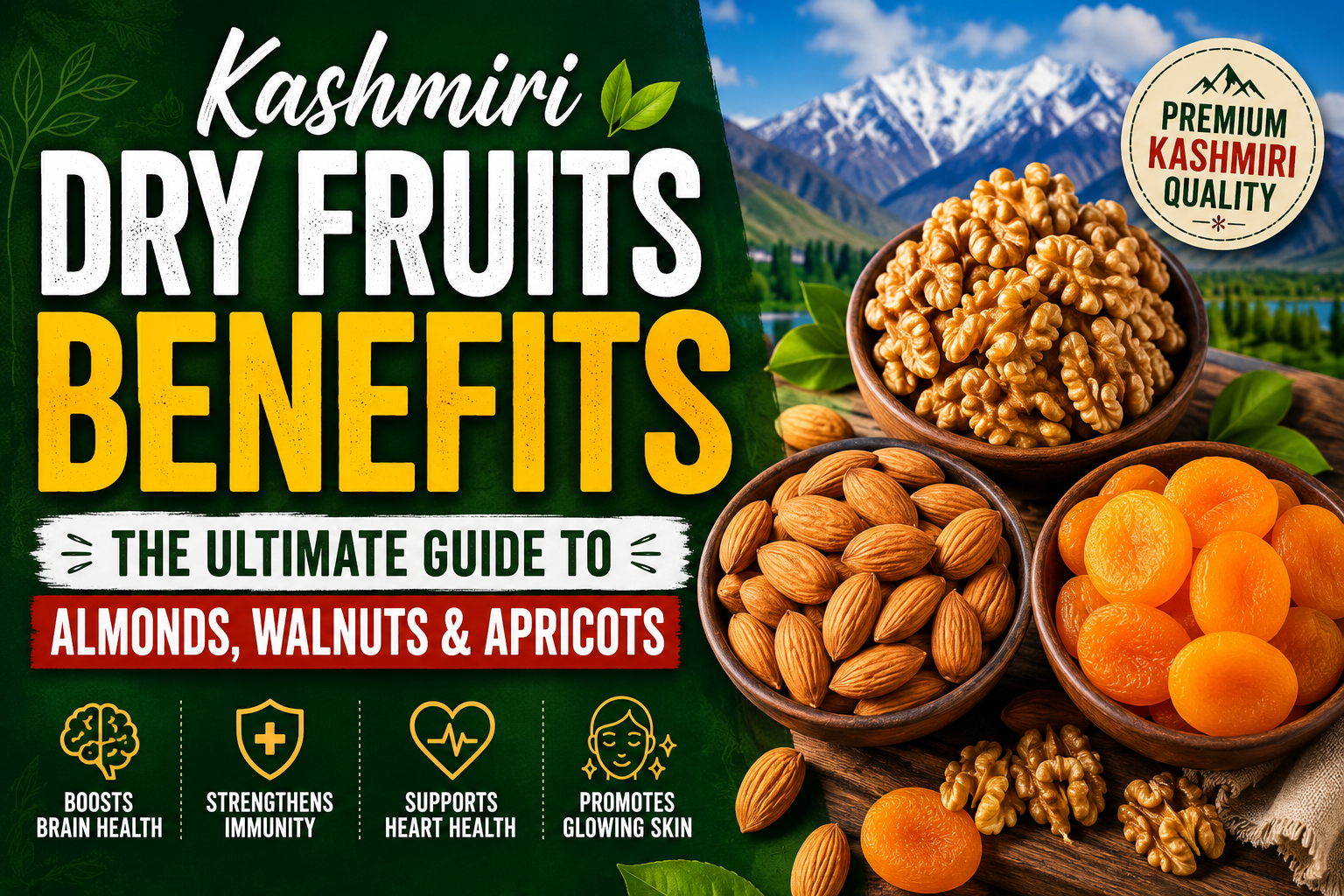Kashmiri Dry Fruits Benefits: Almonds, Walnuts & Apricots